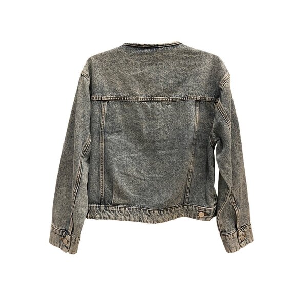 Blanknyc Womens Distressed Denim Jacket Button Front Cropped Style S - Picture 3 of 8